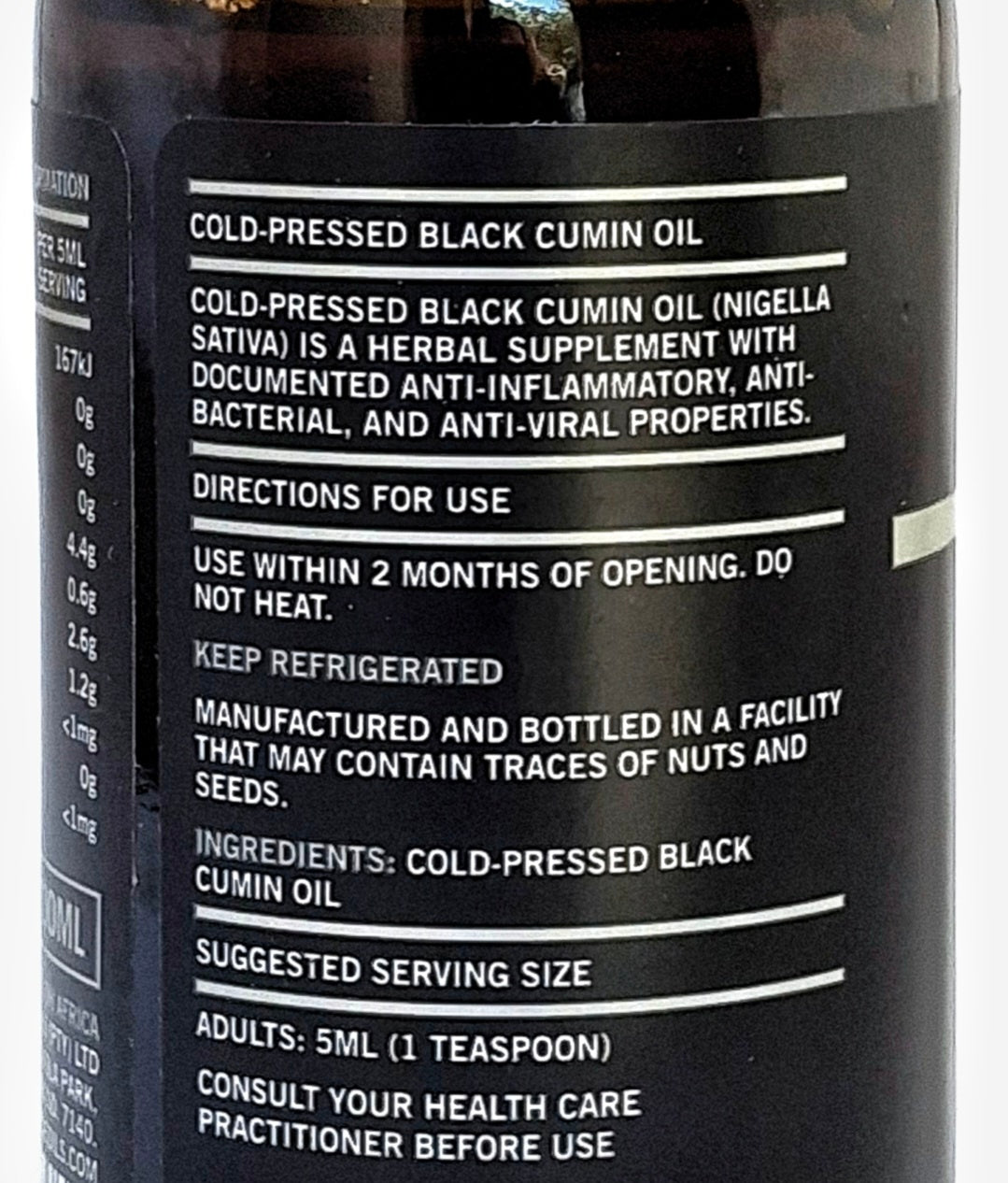 Black Cumin Oil test